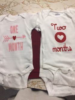 Personalize monthly Onesies