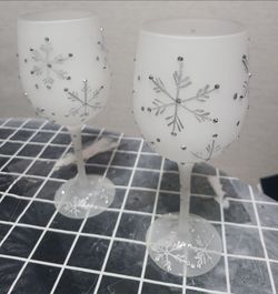 Two wine glasses