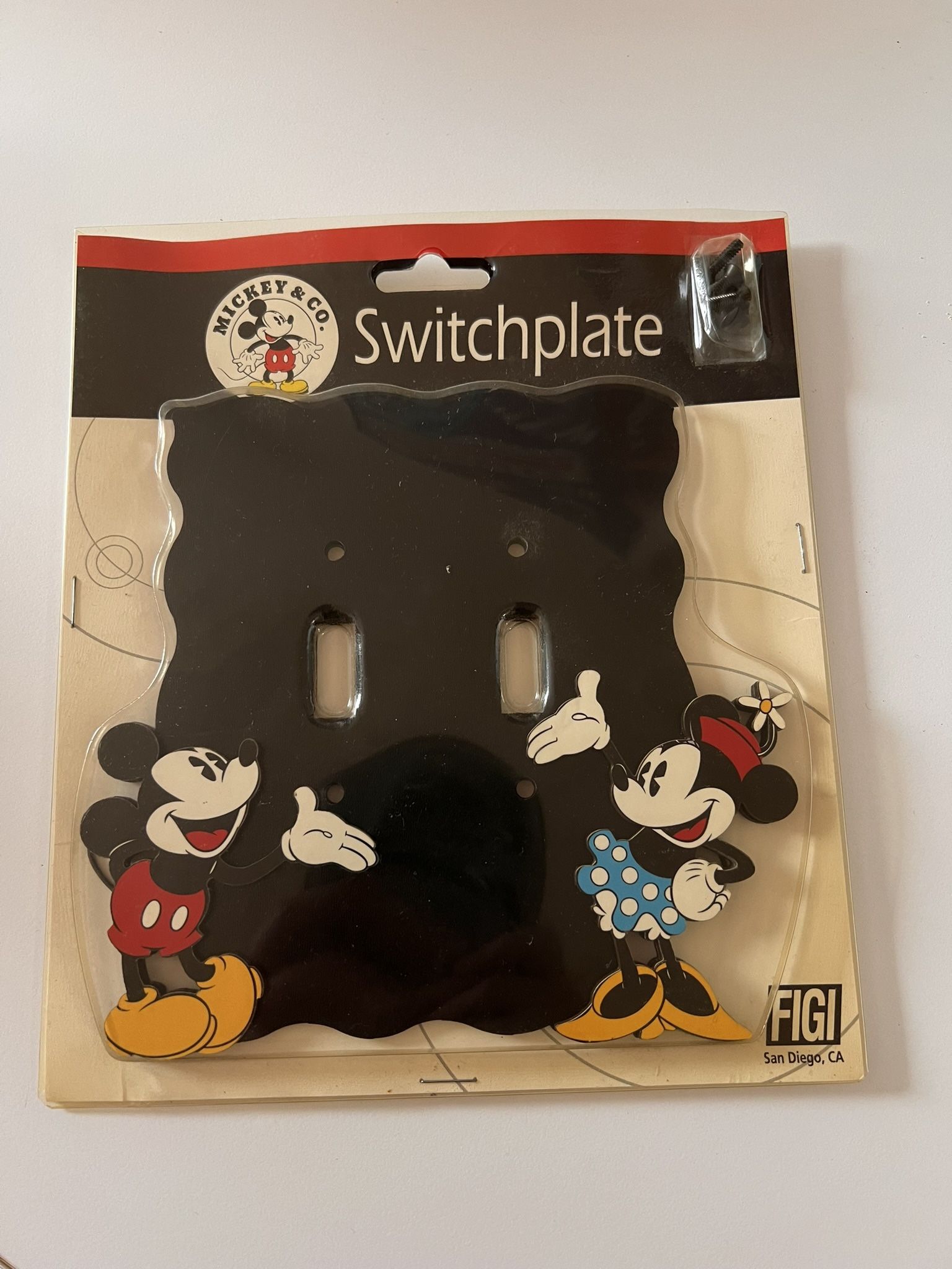 Unopened Vintage 1988 Disney Mickey & Minnie Mouse Dual-Light Switchplate