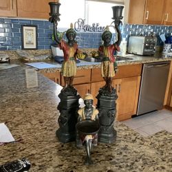 Antique Bronze Candlesticks