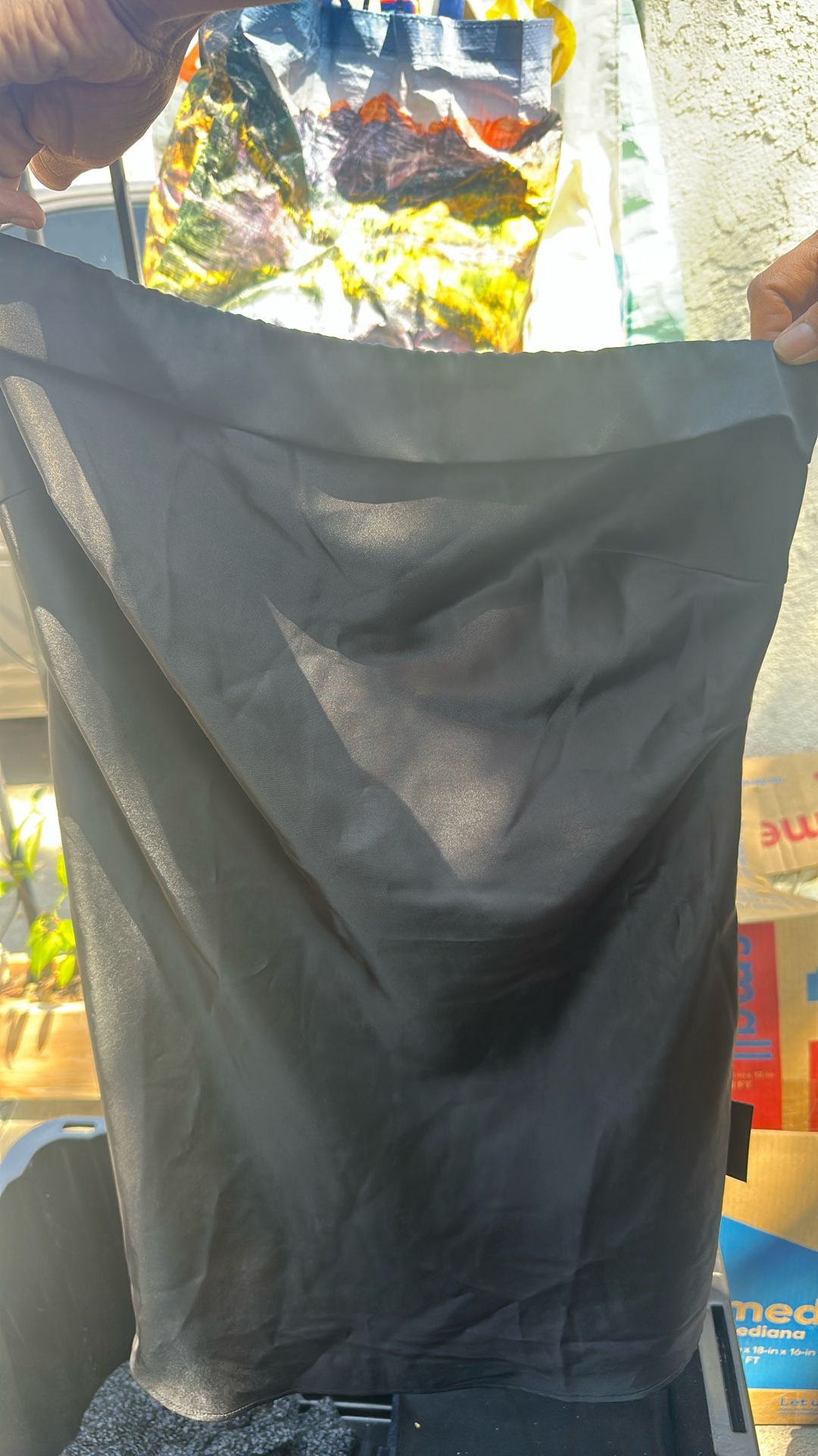 Brand New Lulus Black Satin Strapless Dress Women’s Size XL