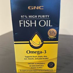 GNC Fish Oil 97% High Purity 60 Mini Softgels 