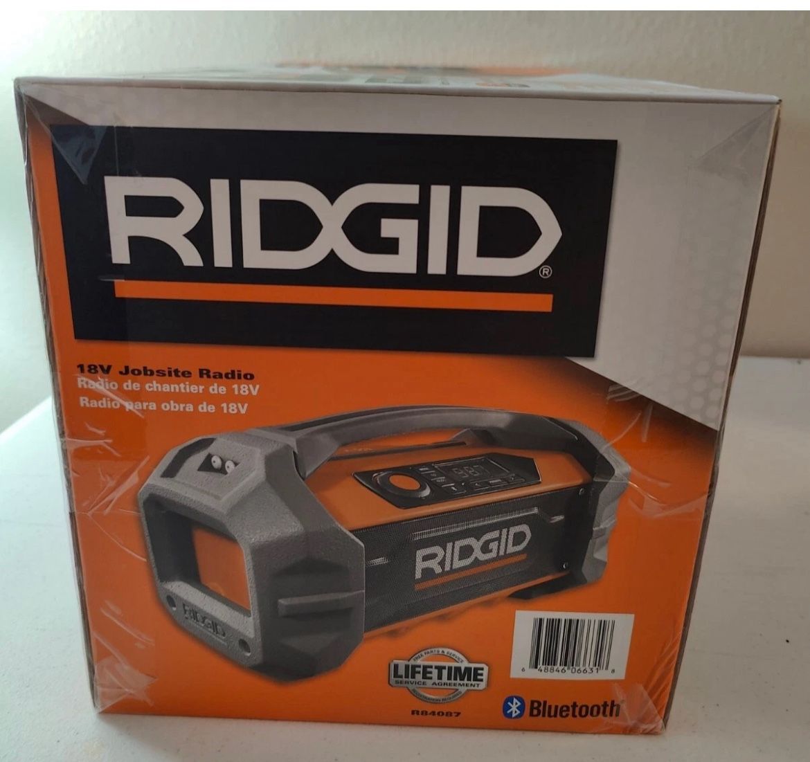 RIDGID Jobsite Radio Speaker Bluetooth Wireless R84087 18V Weather-Resistant 2