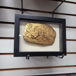 Antique cuadro con figura Azteca