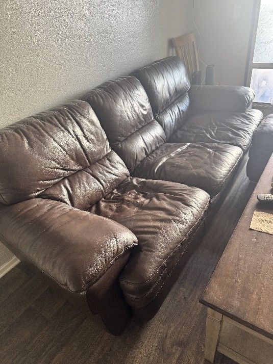 Genuine Leather Sofa Set