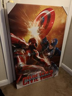 Captain America Civil War Canvas Wall Art Poster