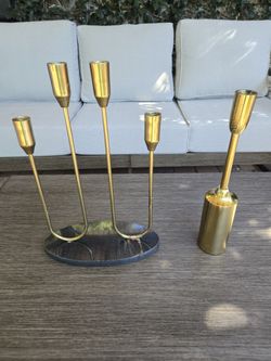 Z Gallerie Center Piece Gold Candle Holder