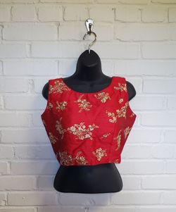 Embroidered Sleeveless Crop Top/Cholis
