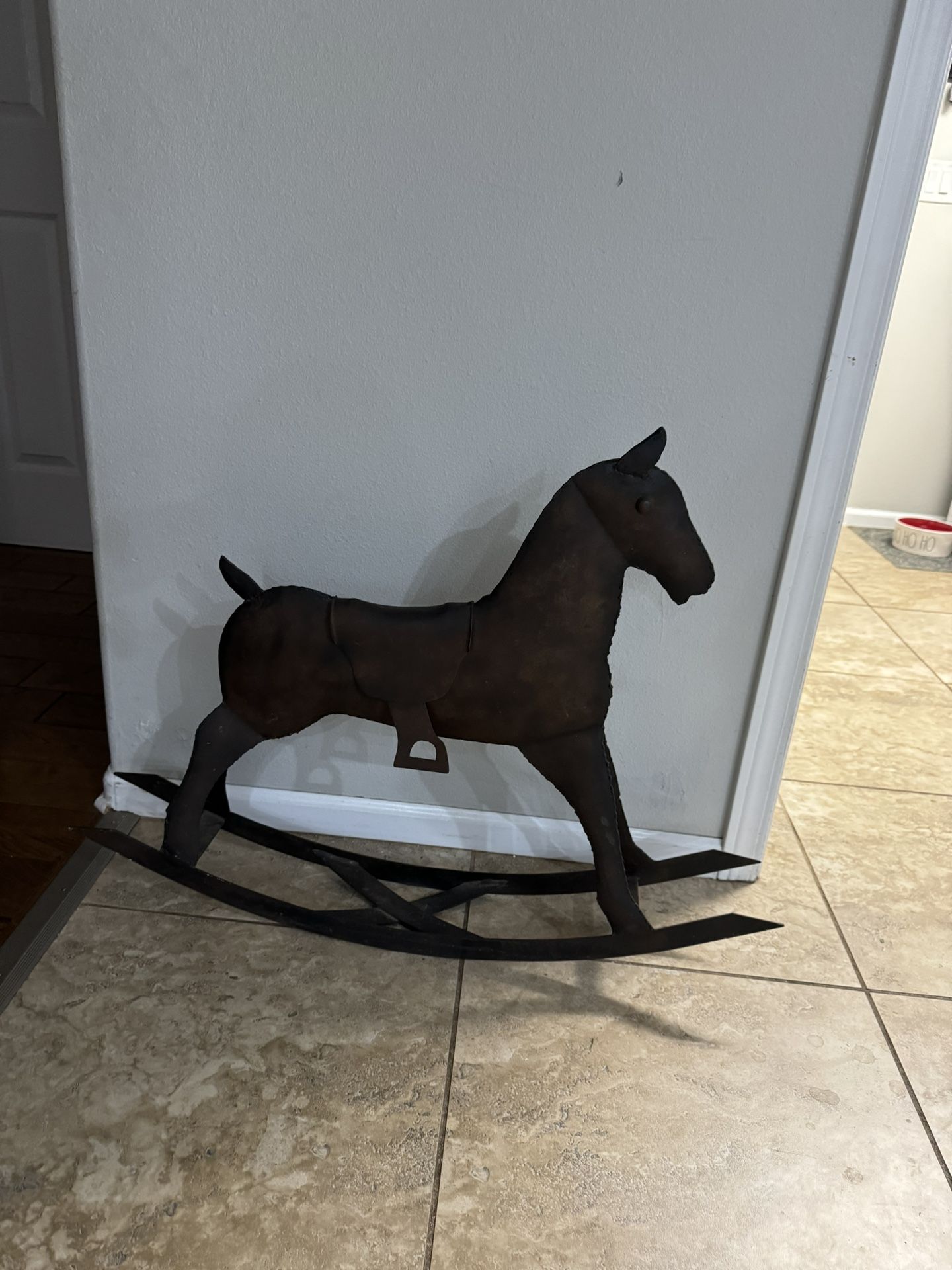 Metal rocking horse