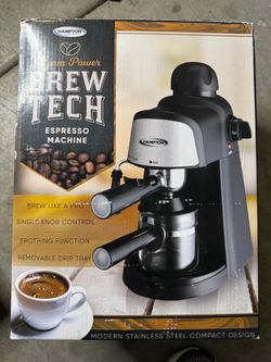 Hampton Brew Tech Steam Espresso Machine - New in Box, 4 Cup