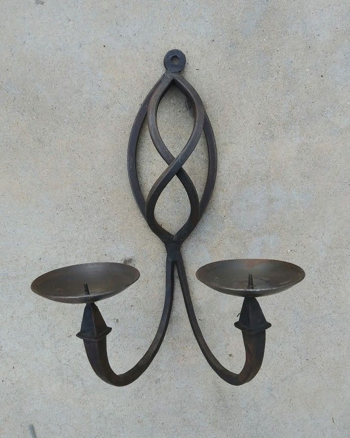 Wall Sconce Candle Holder - Black Wrought Iron - $10 Each • Candle Holders, Home & Garden, Lighting, Lamps 