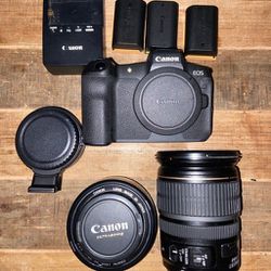 Canon Eos R With Two Lenses 