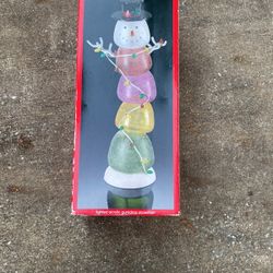 Light up acrylic gumdrop snowman
