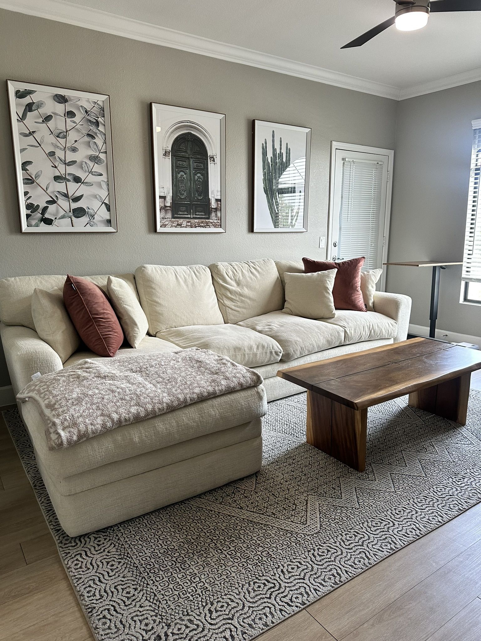 Cream Down Feather Sectional
