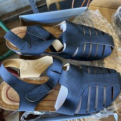 Dark Blue Women’s Sandals Size 10 W - New / Read Below ⬇️ 
