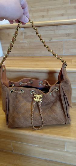 Brand new womens shoulder Velvet brown bag