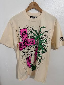 HELLSTAR MERCY FESTIVAL CREAM WHITE T-SHIRT NEW COLLECTION