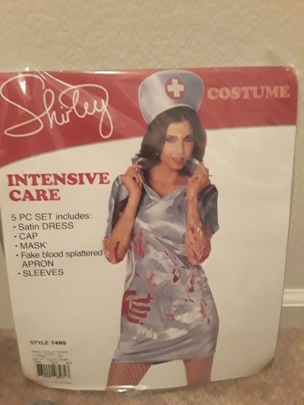 Intensive Care Bloody Nurse 5 Pc. Halloween Costume  - Adult M/L - Brand New 