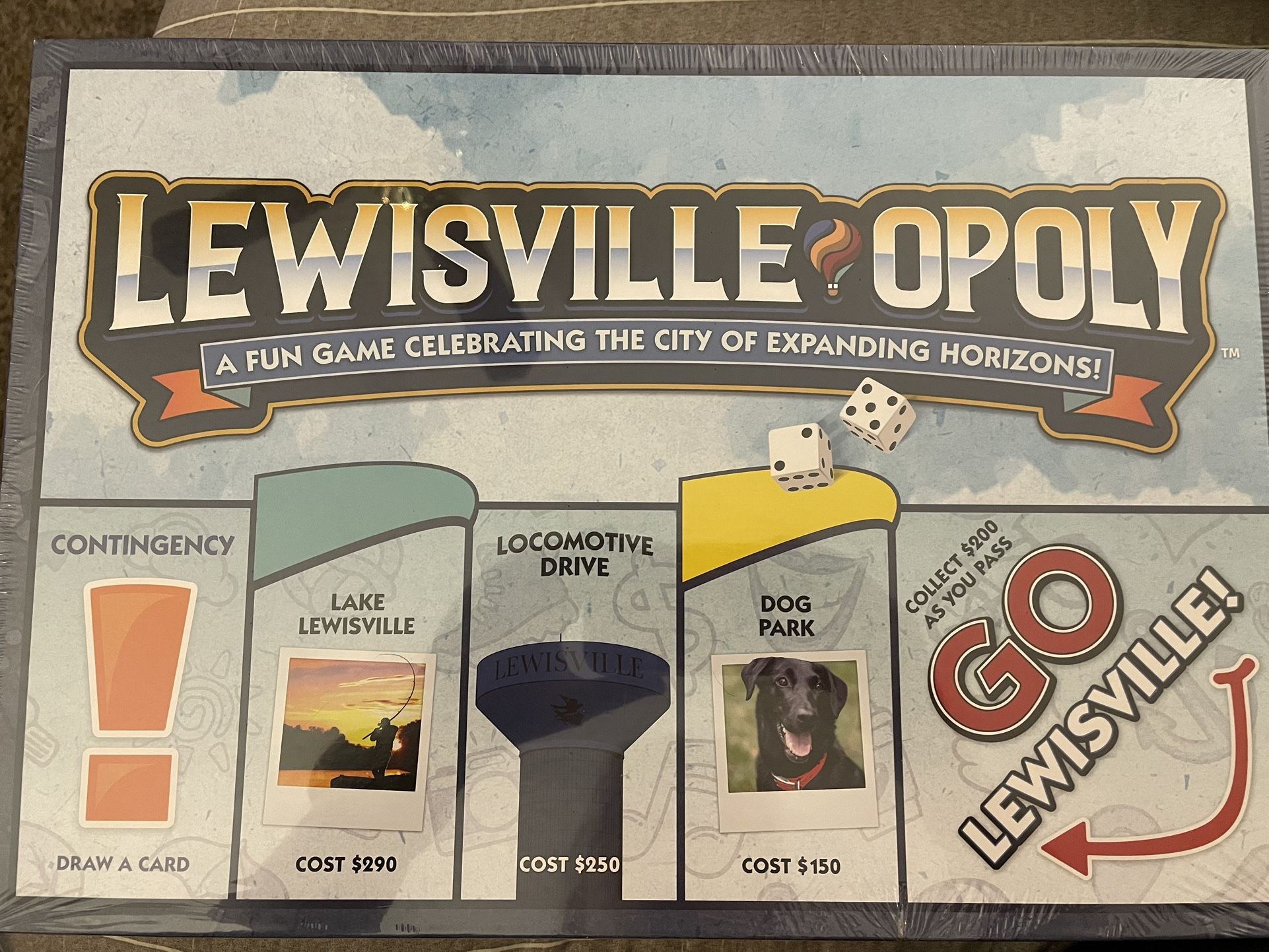 LEWISVILLE OPOLY MONOPOLY EDITION (BOARD GAME) NEW 