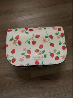 Kate Spade Madison Strawberry Vine Leather Saddle Bag