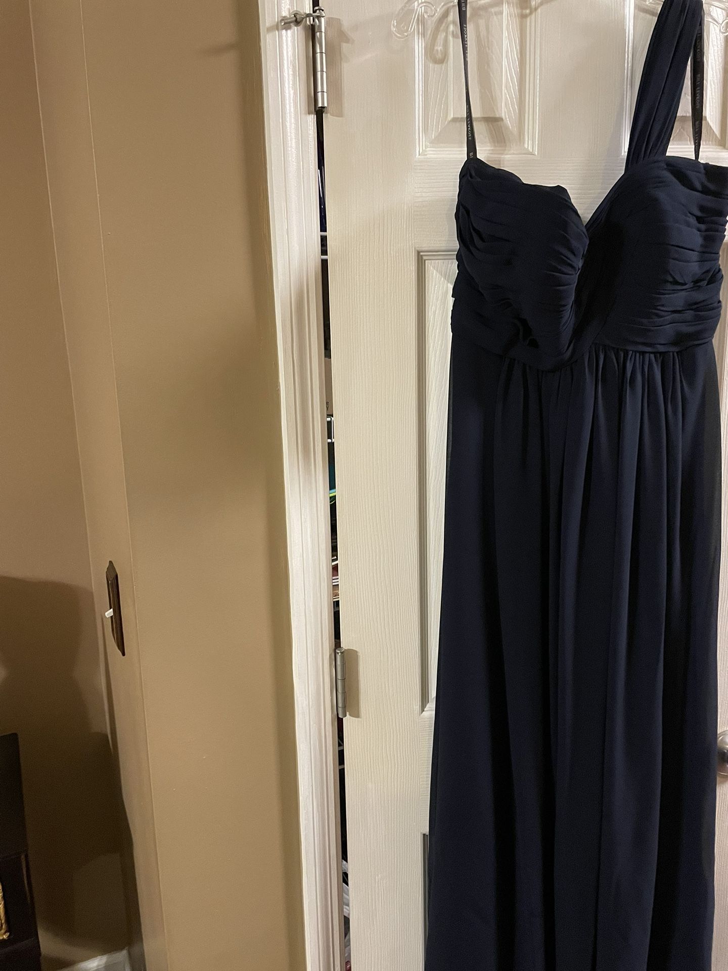 Bill Levkoff Bridesmaid Formal Dress Navy Blue Size 12