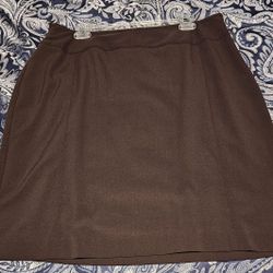 Kim Rogers Signature Petite Women's Brown Skirt - Size 16P