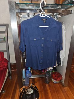 Blue button UP Shirt