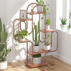 🌵NEW!! Bronze Metal Cactus Plant Stand
