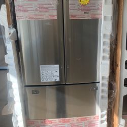 New Scratch And Dent Samsung 36” French Door Fridge Stainless 6 Months Warranty ,