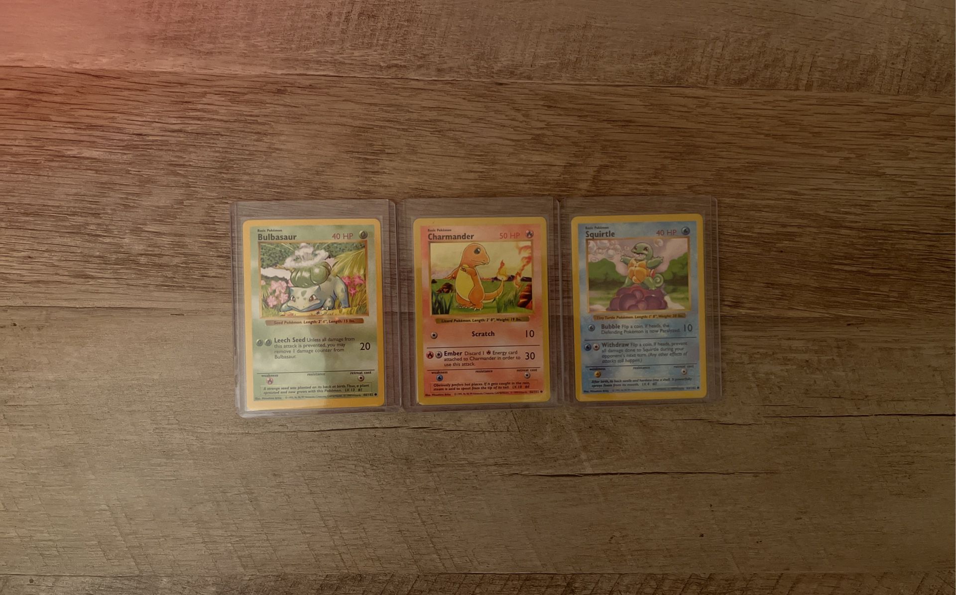 Bulbasaur/Charmander/Squirtle Shadowless Lot (3) Pokémon