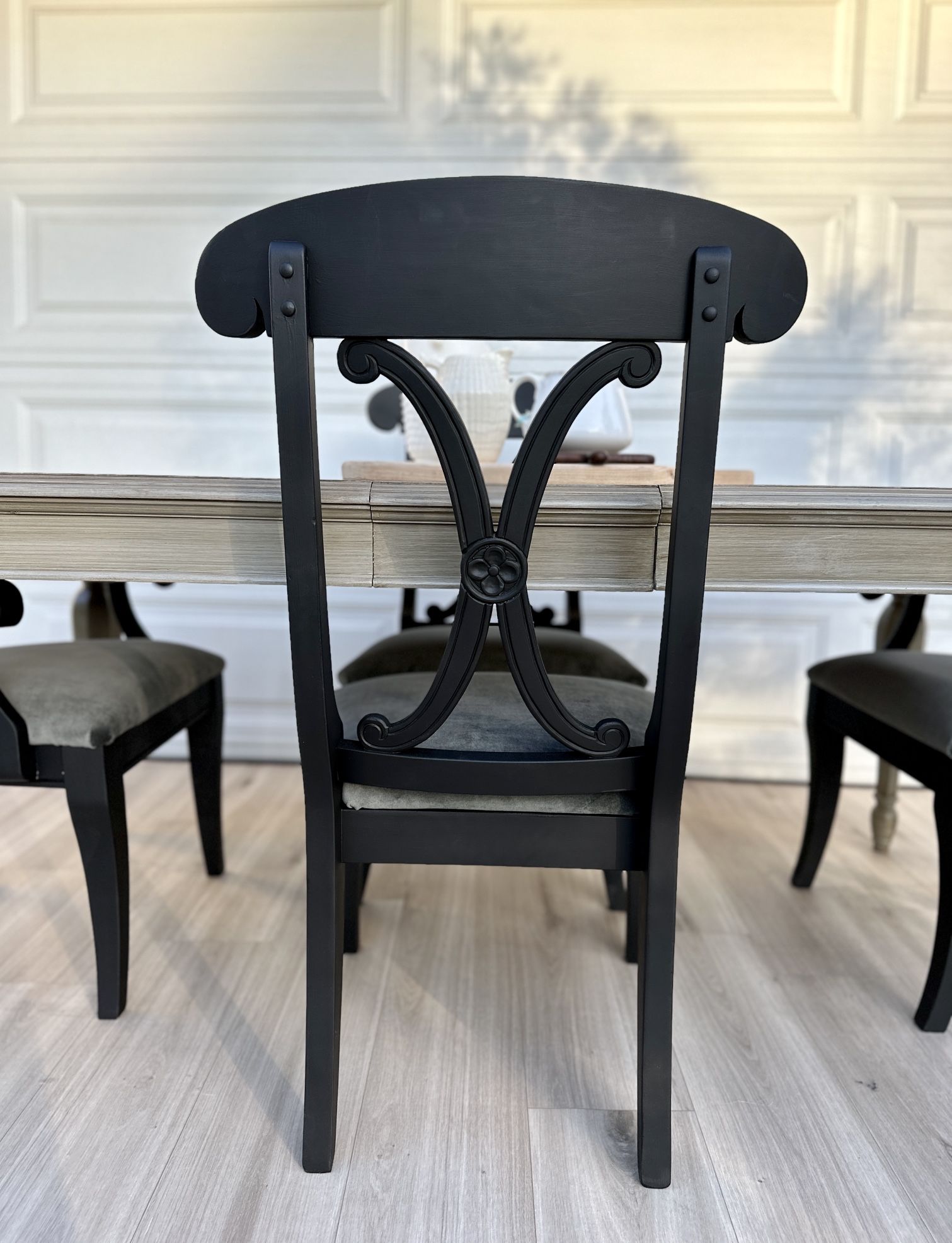 Rustic Farmhouse Dining Table And 4 Chairs for Sale in Redlands, CA ...