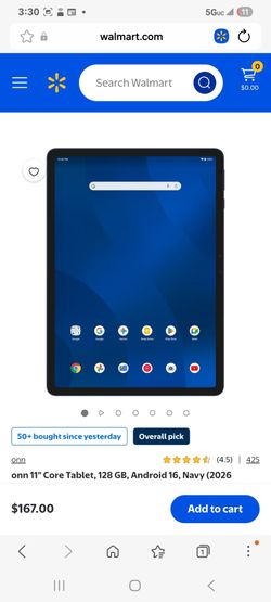 onn 11" Core Tablet 128GB 2026
