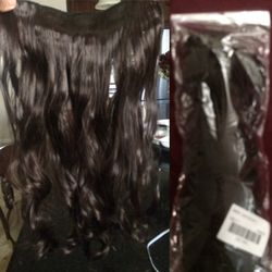 Dark Brown extensions (synthetic)