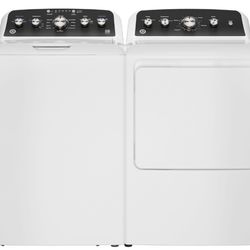 GE Washer-Dryer Pair.  Washer with Agitator and Gas Dryer.