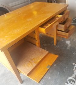 Very old Tiger / Quarter sawn oak desk