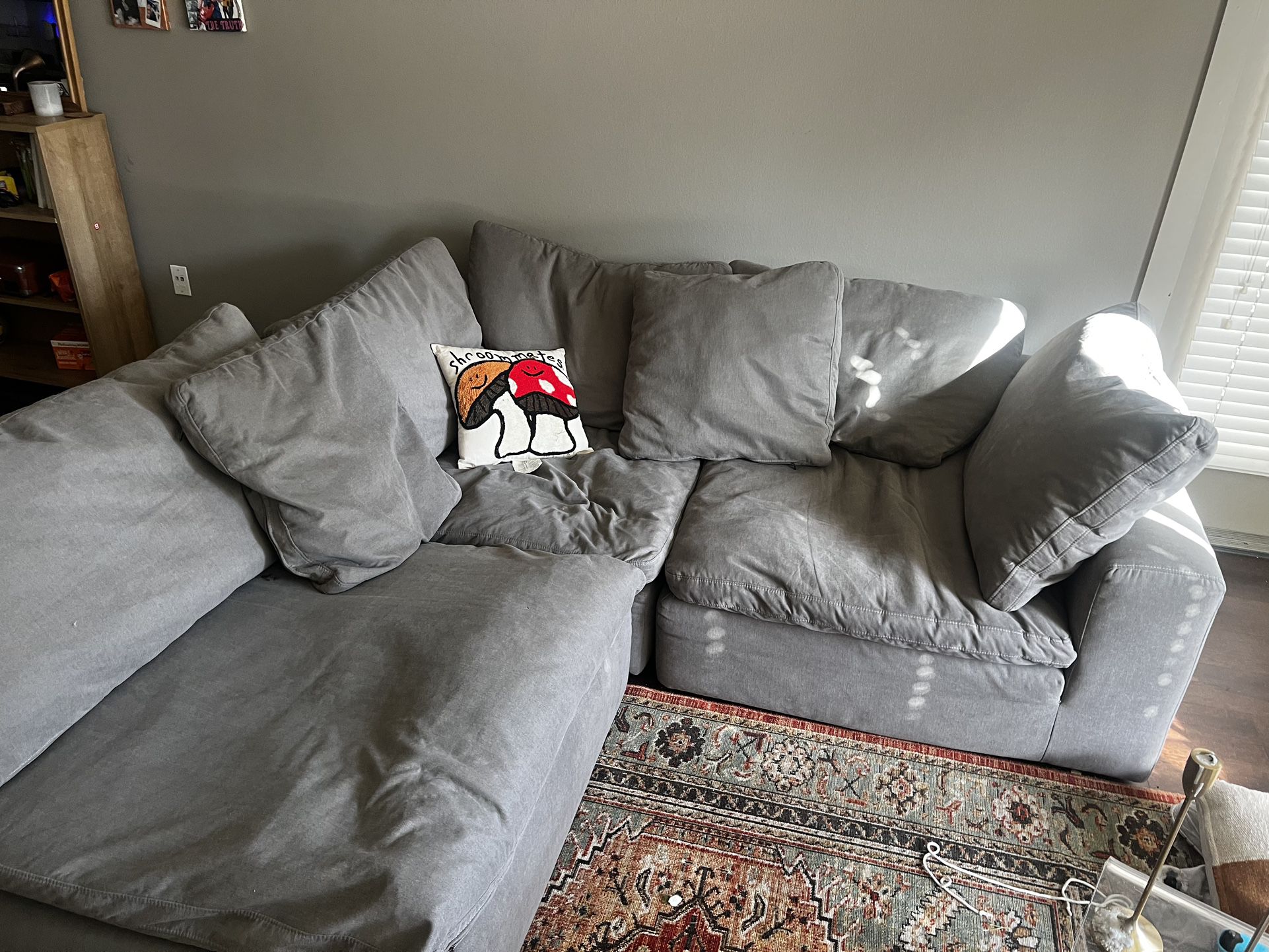Grey Cloud Couch - Super Comfy
