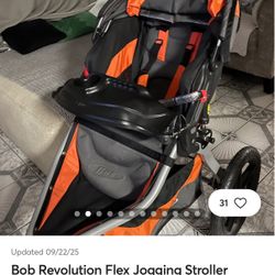 Orange Jogging Stroller
