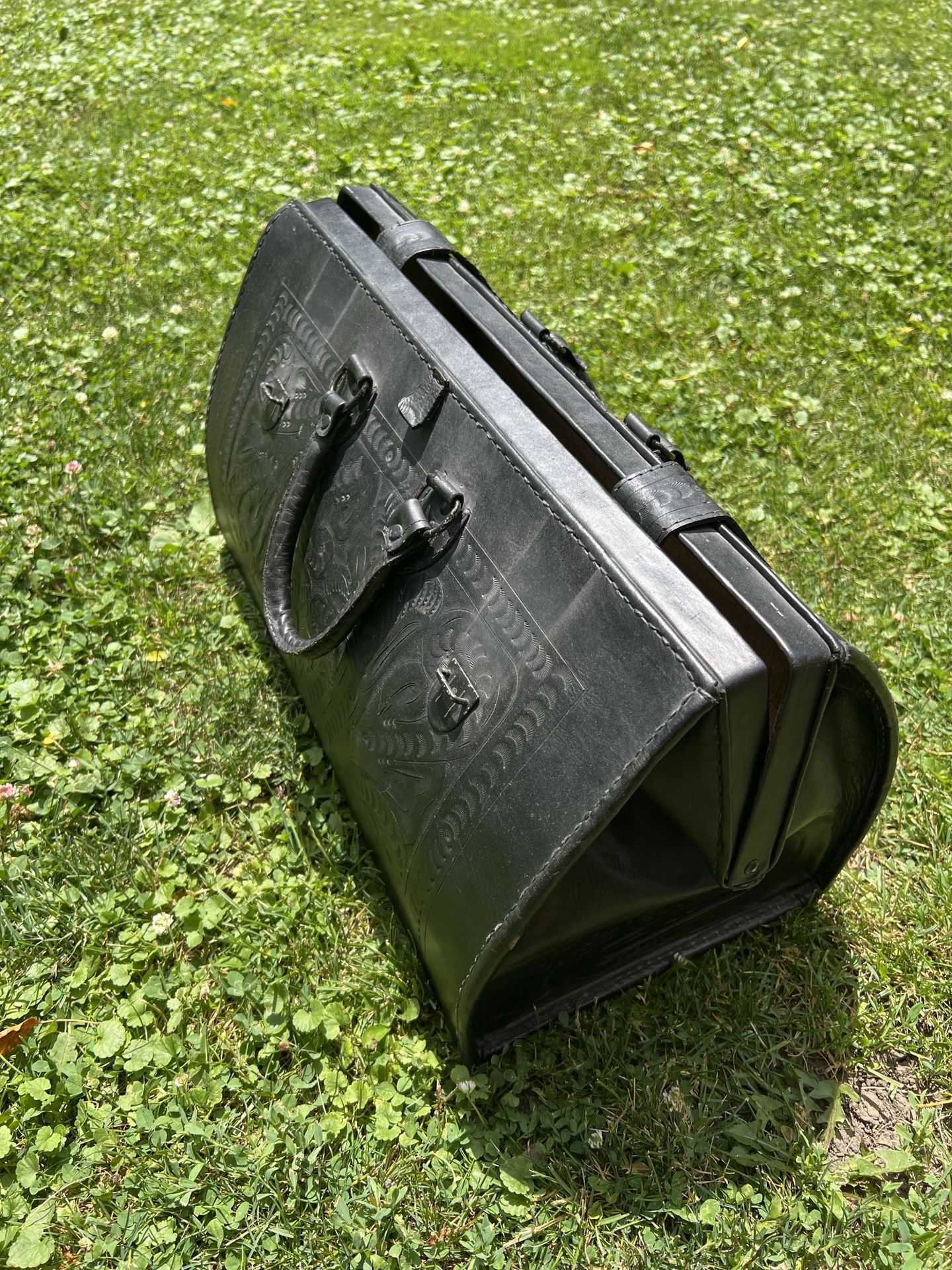 Vintage Leather Black Doctor Bag