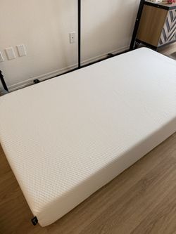 twin bed with metal frame