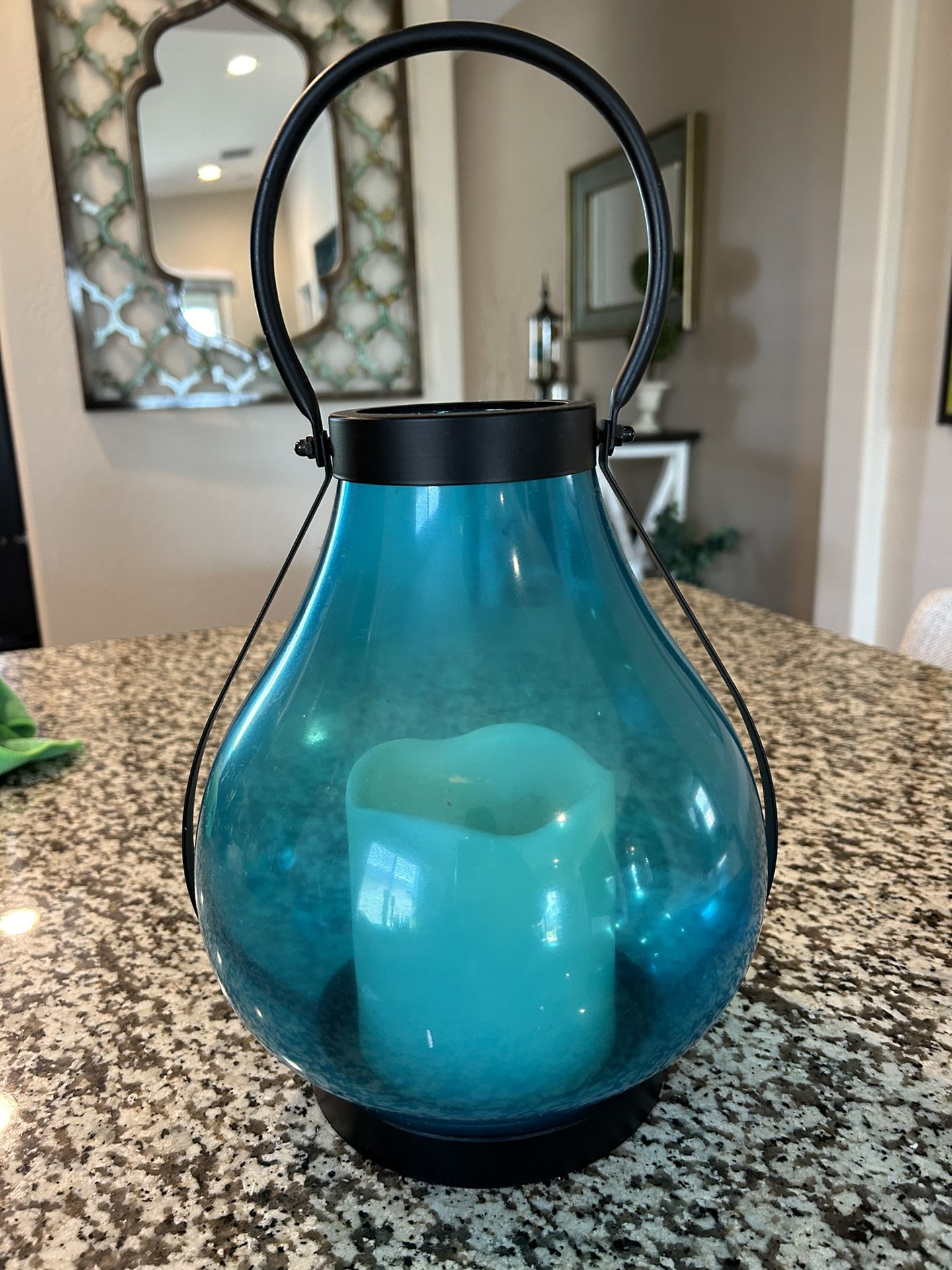 Turquoise Electric Candle Holder 