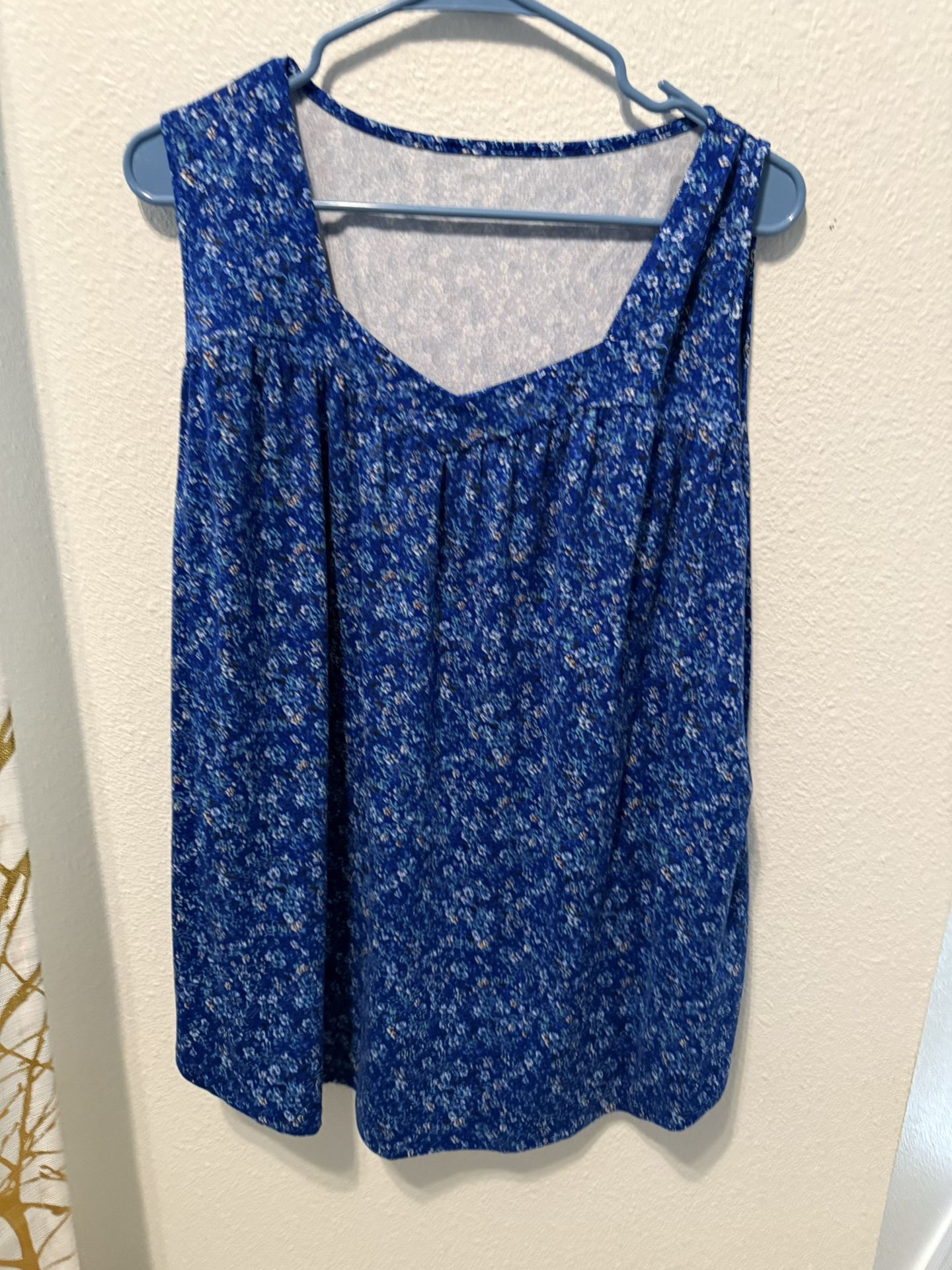 Ladies Blue Casual Blouse