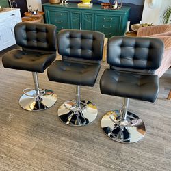 New! Set Of 3 Barstools / Counter Chairs