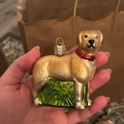 Old World Christmas Golden Retriever Christmas Ornament 