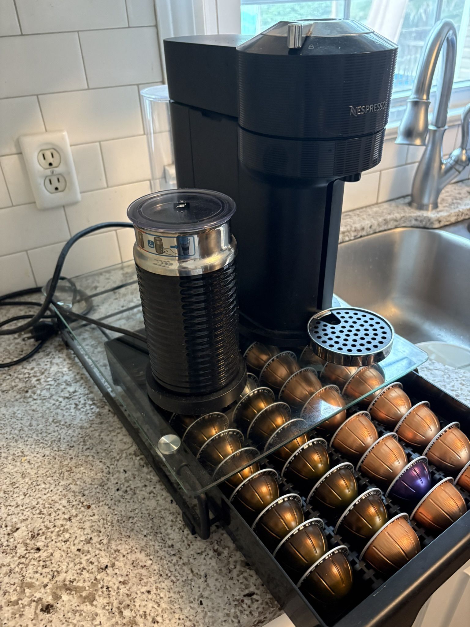 Nespresso with Stand, Pods And Frother