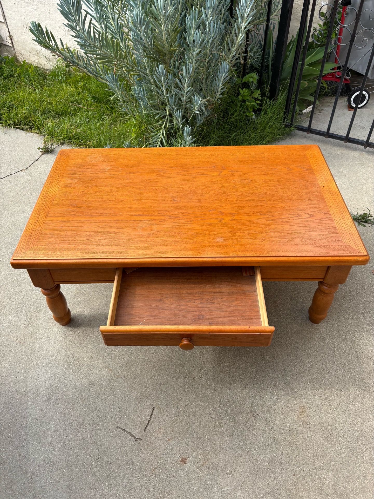 beautiful wooden coffee table with drawer