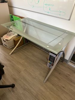 Glass desk