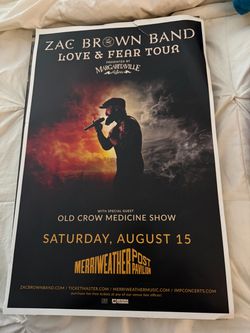 Zac Brown Band Love & Fear Tour 2026 Concert Poster