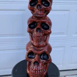 3 Foot Tall Skull Statue