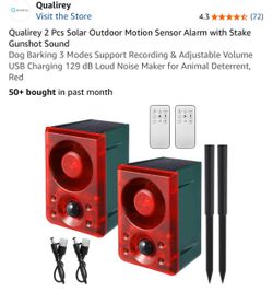 Qualirey Solar Motion Sensor Alarm 2-Pack