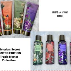 Victoria’s Secret Limited Edition Tropical Nectar Collection 4 Mist’s & 4 Lotion’s Bundle